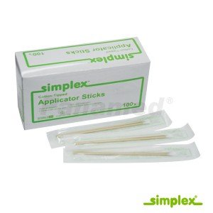 Simplex Cotton-Tipped Applicator Sticks